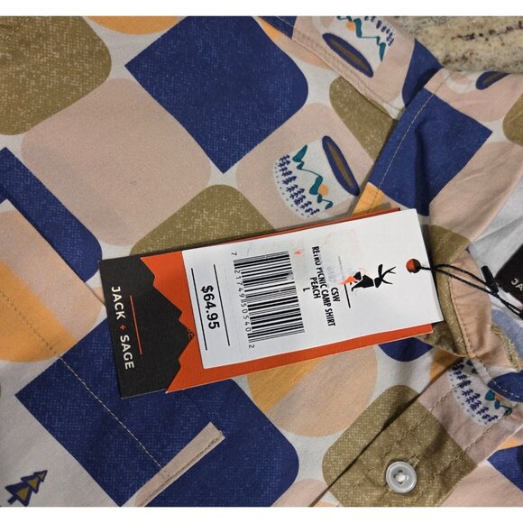 New! Jack & Sage Women’s L Retro Picnic Camp Shirt Keep It Simple Coffee Mug - Picture 11 of 14